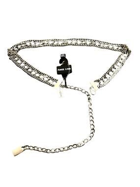 Amiee Lynn Silvertone Chain Belt Woman's Size M/L